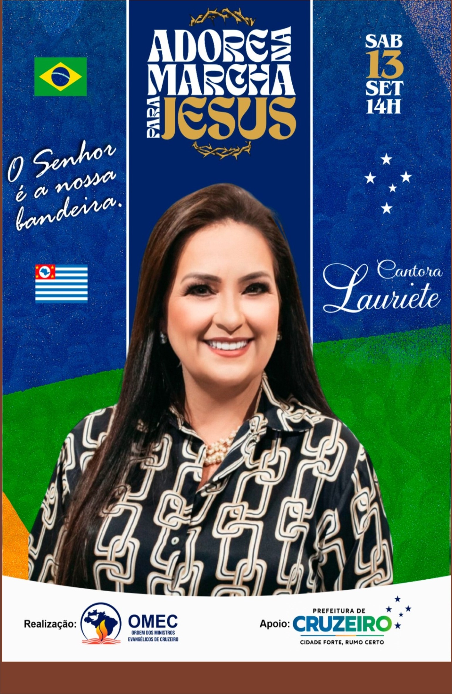 Marcha para Jesus terá a voz de Lauriete